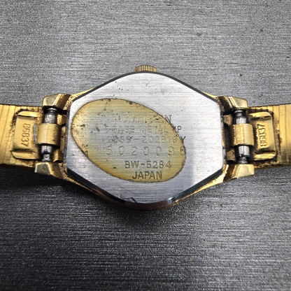 Citizen Watch Women 18mm Champagne Dial Gold Tone Oval 2030-202813 New Battery10