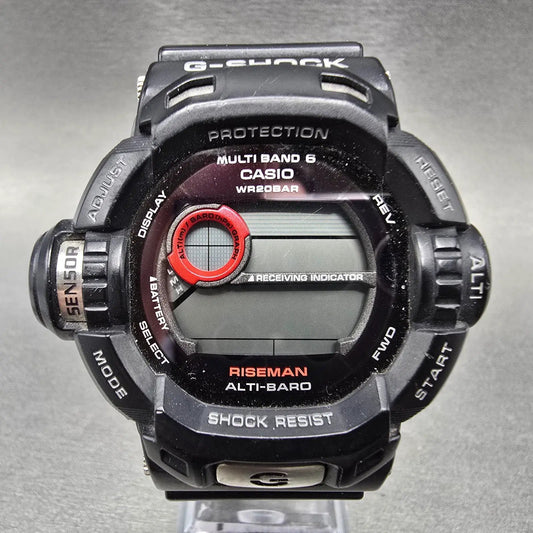 Casio G-Shock Riseman GW-9200 Watch Men 45mm Black Alti Baro Solar Atomic PARTS0