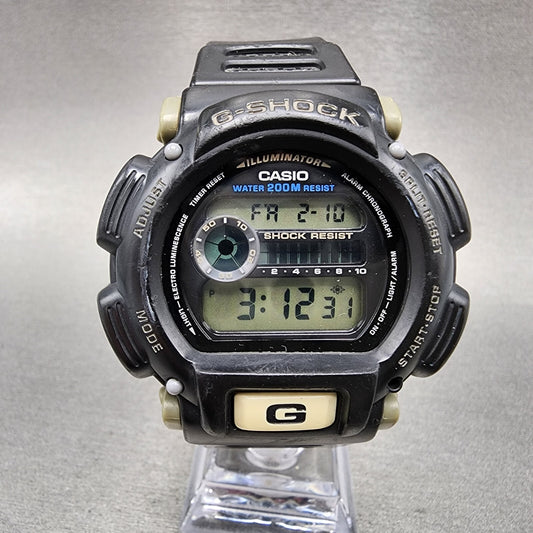 Casio G-Shock DW-9000 Watch Men 45mm Digital Black Tone Alarm Chrono New Battery