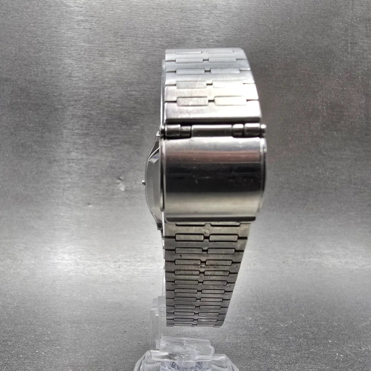 Seiko Tank Watch Men 31mm Silver Dial Silver Tone Rectangle 2621-5180 New Batt8