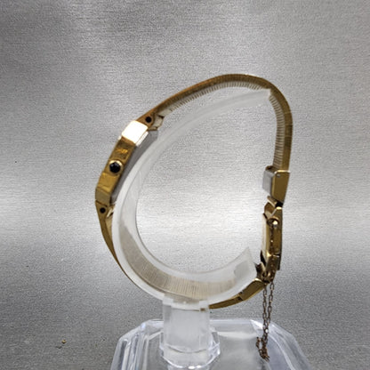 Seiko Watch Women 20mm Champagne Dial Gold Tone Octagon 23205889 New Battery6