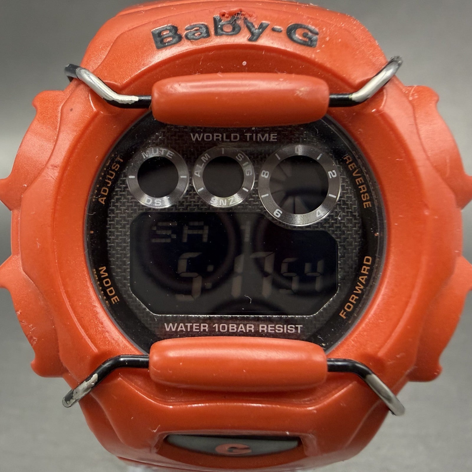 Casio Baby-G Watch Women 40mm Digital Red Tone Alarm Chrono BG-1006SA New Batt1