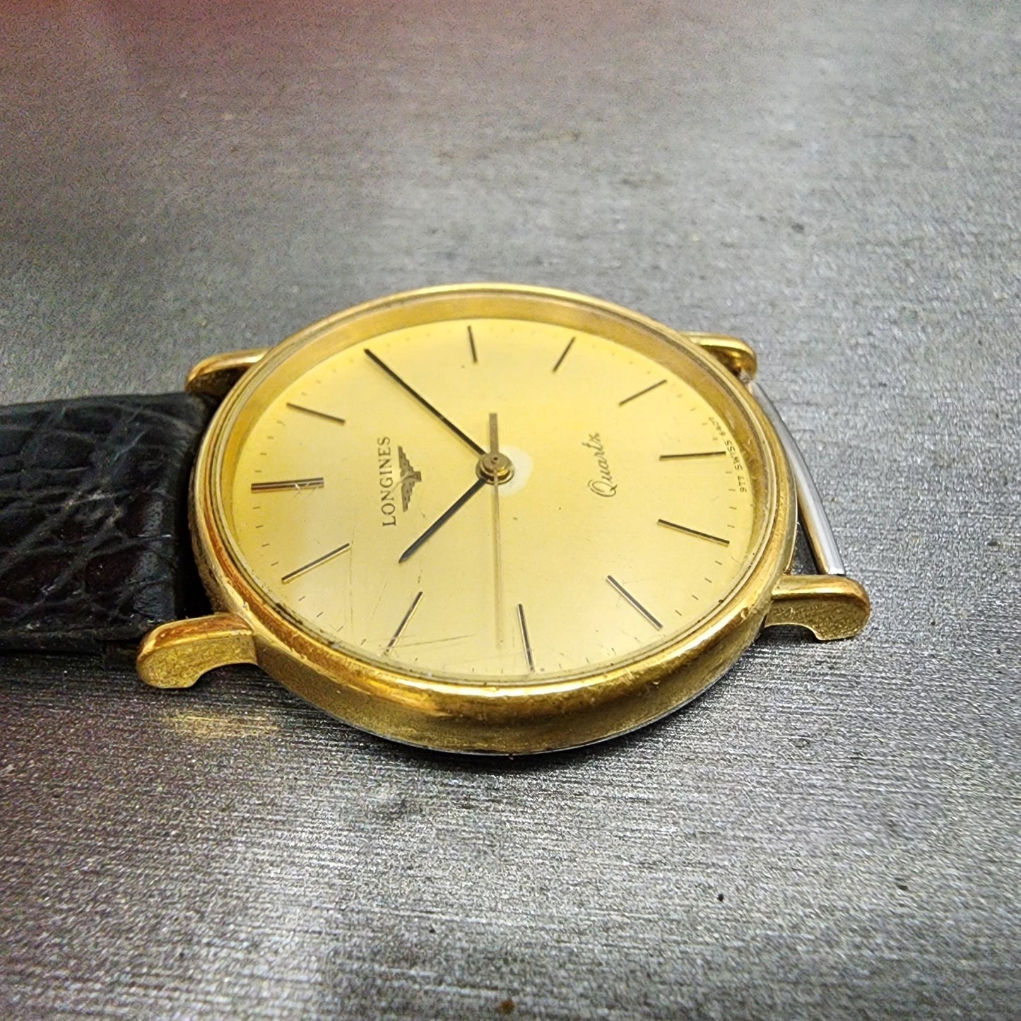 Longines Watch Men 32mm Gold Dial Gold Tone Round 6407 977 VTG PARTS5