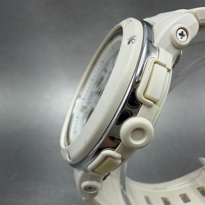 Casio Baby-G Watch Women 43mm Analog Digital White Alarm Chrono BGA-152 NewBatKL2