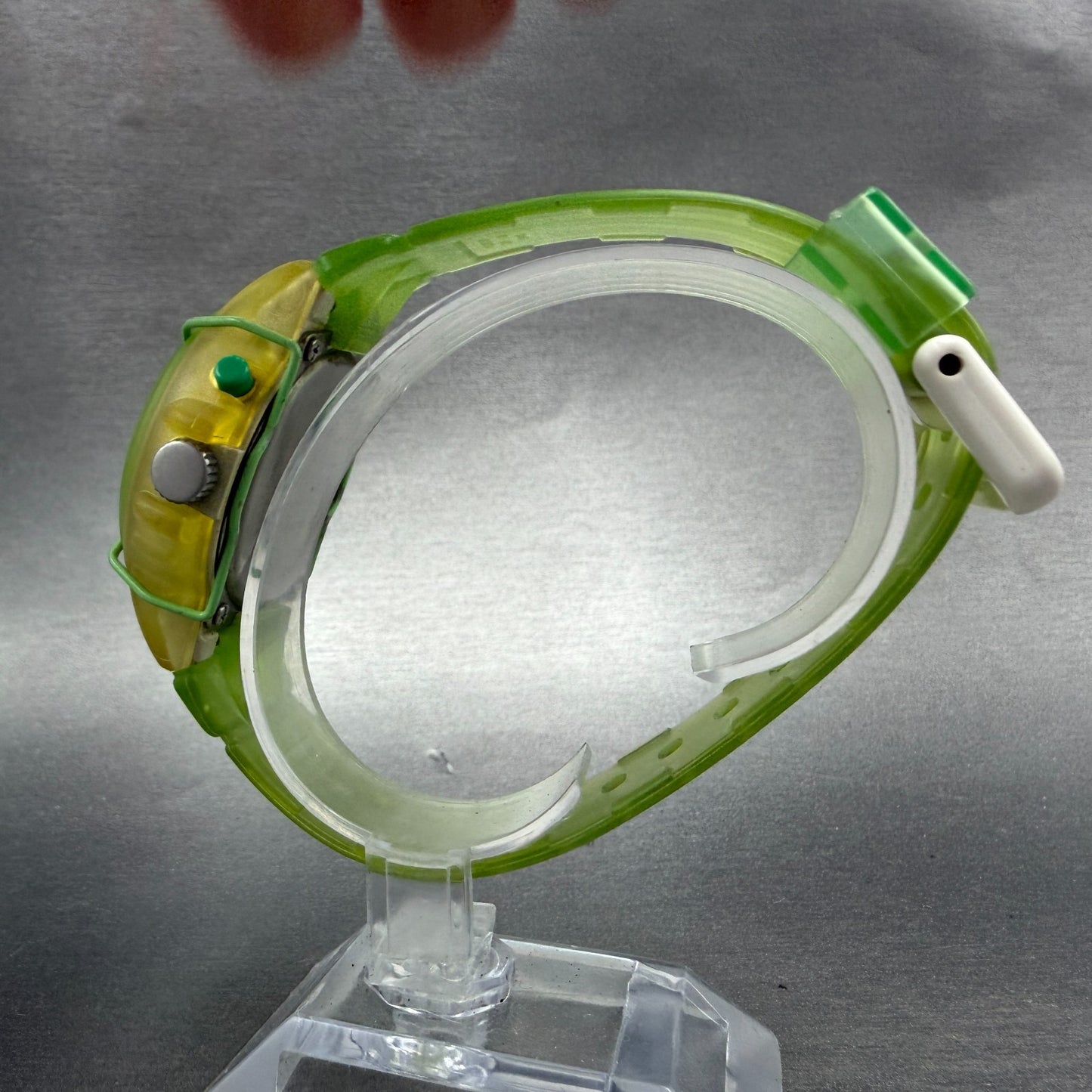 Casio Baby-G BG-10 Watch Women 39mm White Dial Green Tone Round New Battery6