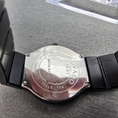 Movado Museum Watch Women 23mm Black Dial Black Tone Round 84.C6.881.2A New Batt9