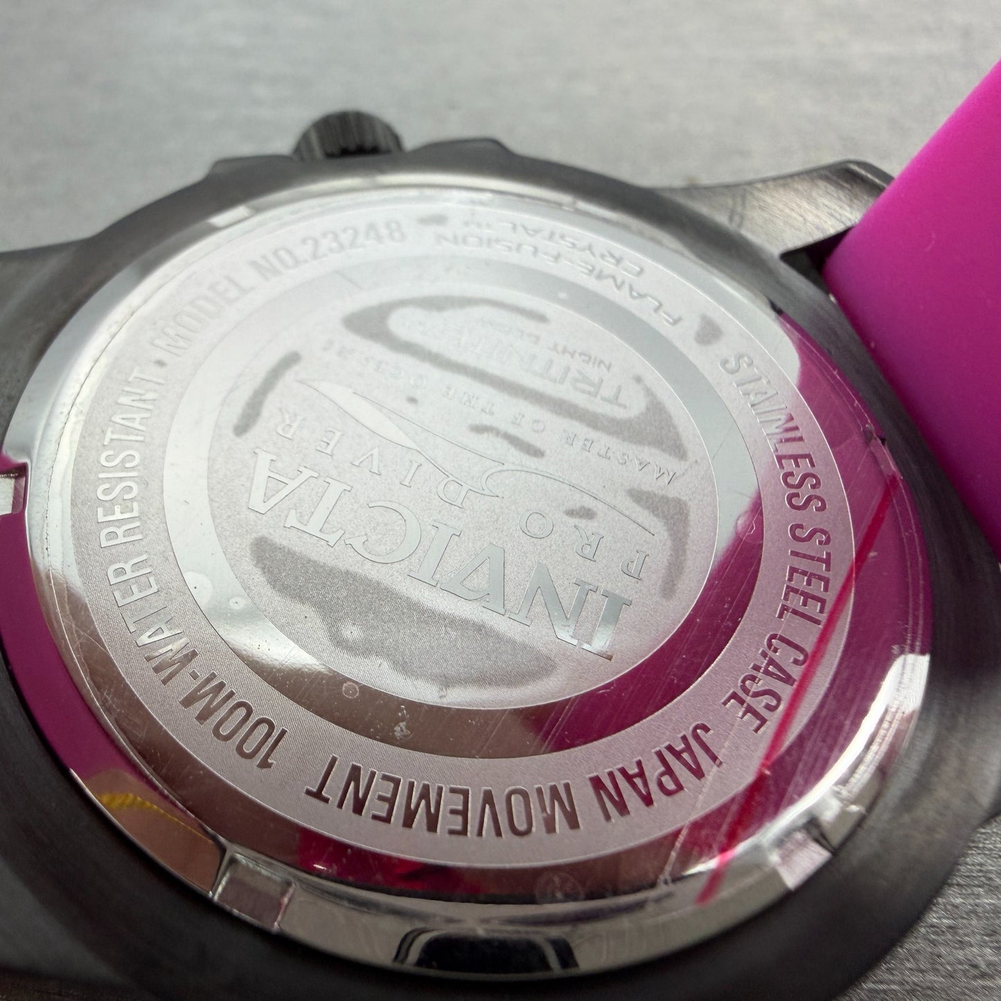 Invicta Pro Diver Watch Men 45mm Purple Dial Black Tone Round 23248 New Battery9