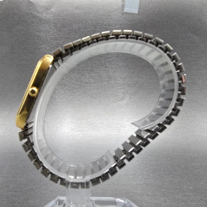 Seiko SX Tank Watch Men 25mm White Dial Gold Tone V701-5K00 VTG PARTS7