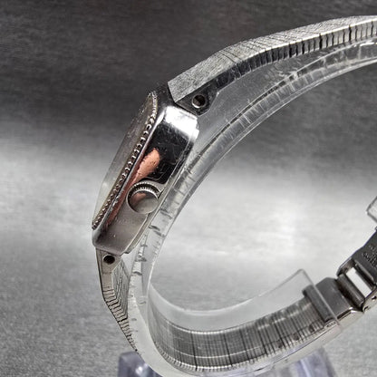 Seiko Watch Women 18mm Silver Dial Silver Tone Rectangle 2320-6349 New Battery2