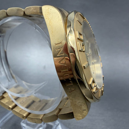 Invicta Pro Diver Watch Men 40mm Champagne Dial Gold Tone Date Automatic Runs3