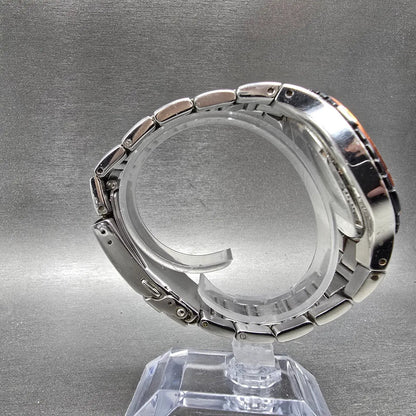 Bulova Harley Davidson Watch Men 42mm Black Dial Silver Tone Date 78B09 New Batt7