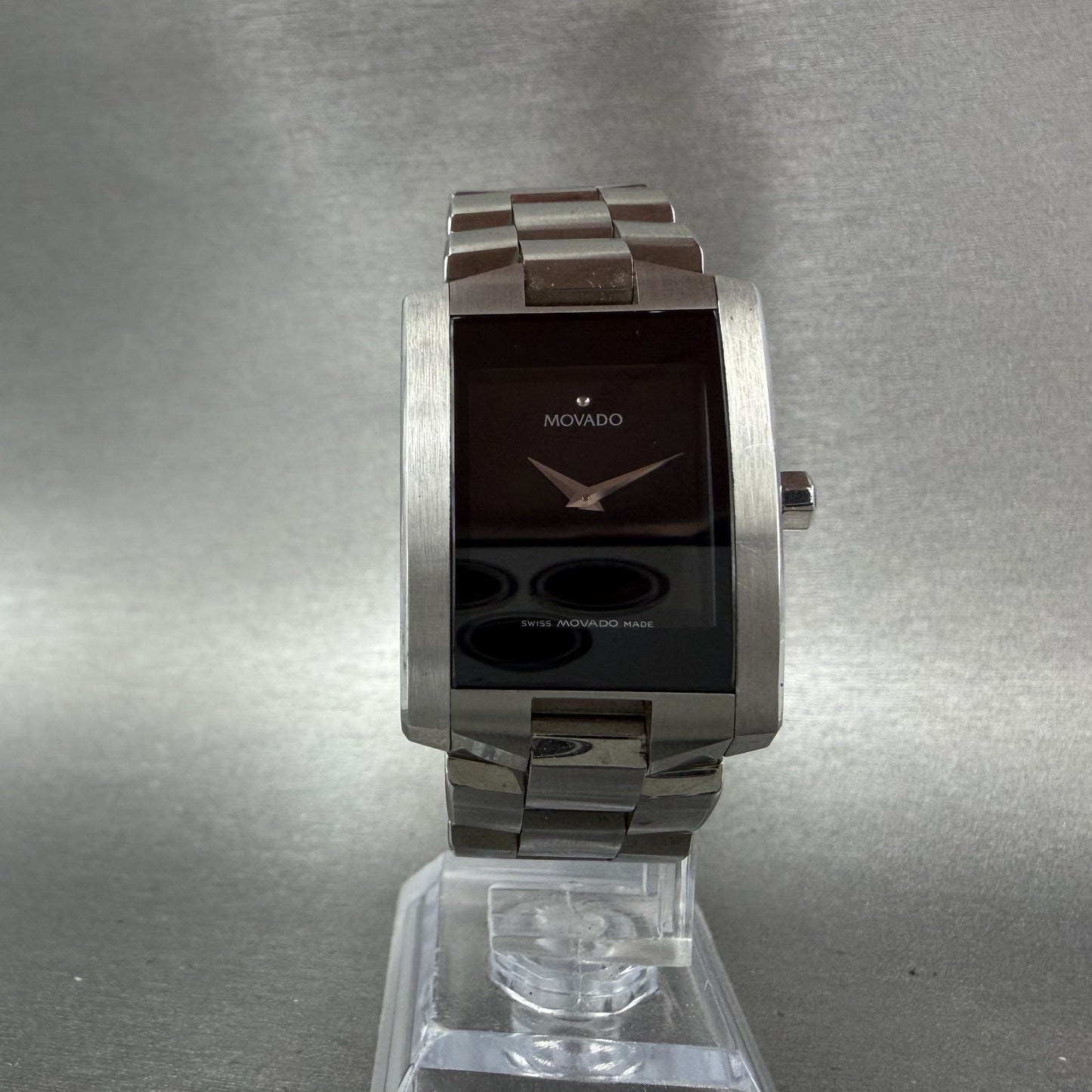Movado Eliro Watch Women 22mm Black Dial Stainless Steel 84-C1-455A New Battery5