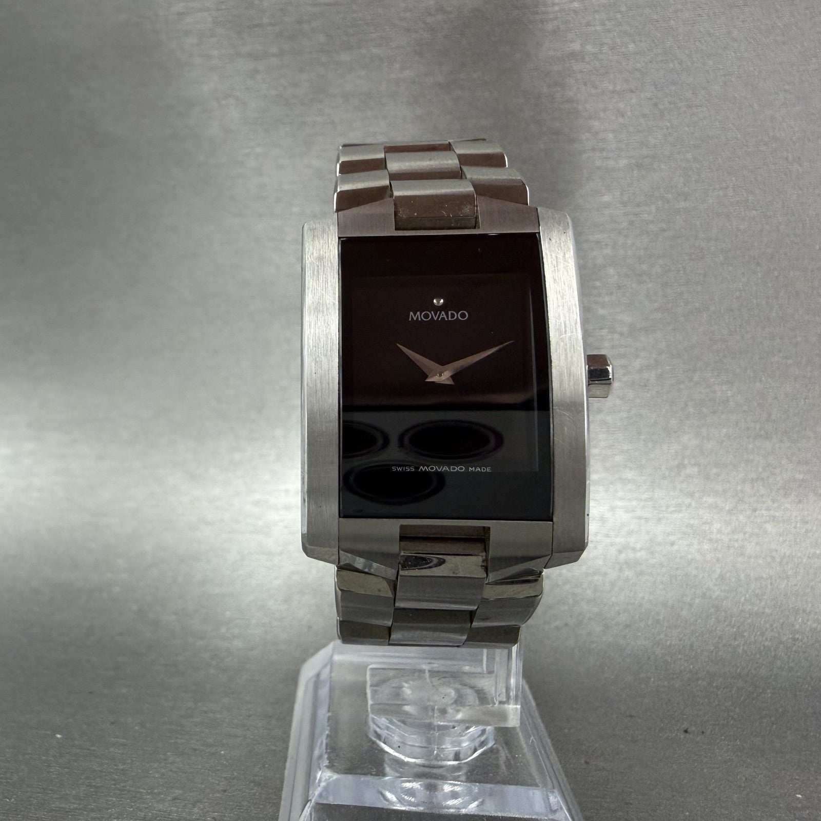 Movado Eliro Watch Women 22mm Black Dial Stainless Steel 84-C1-455A New Battery5