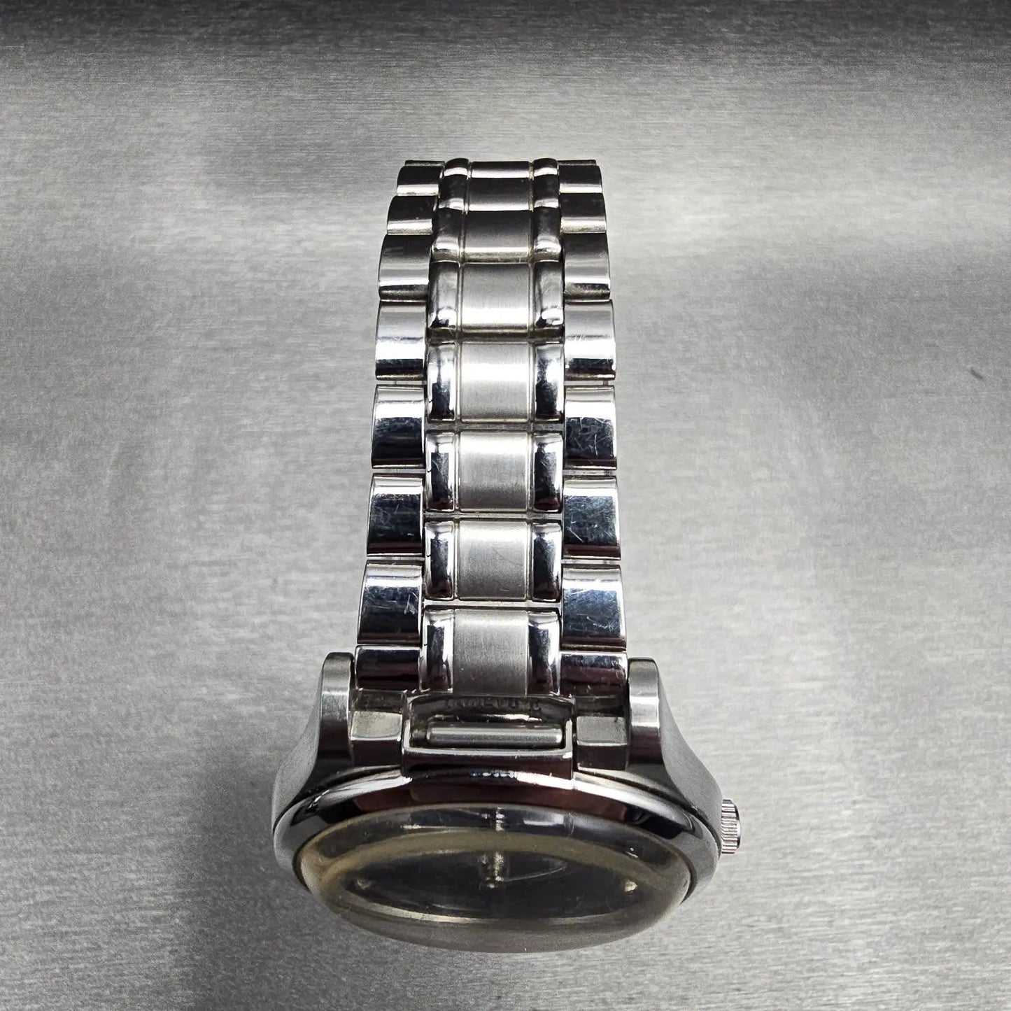 Seiko Watch Men 35mm Blue Dial Silver Tone Round 7C17-8000 Braille New Batt VTG4