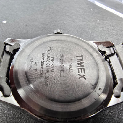Timex South Street Watch Men 36mm Blue Dial Silver Tone Daydate T2M933 New Batt8