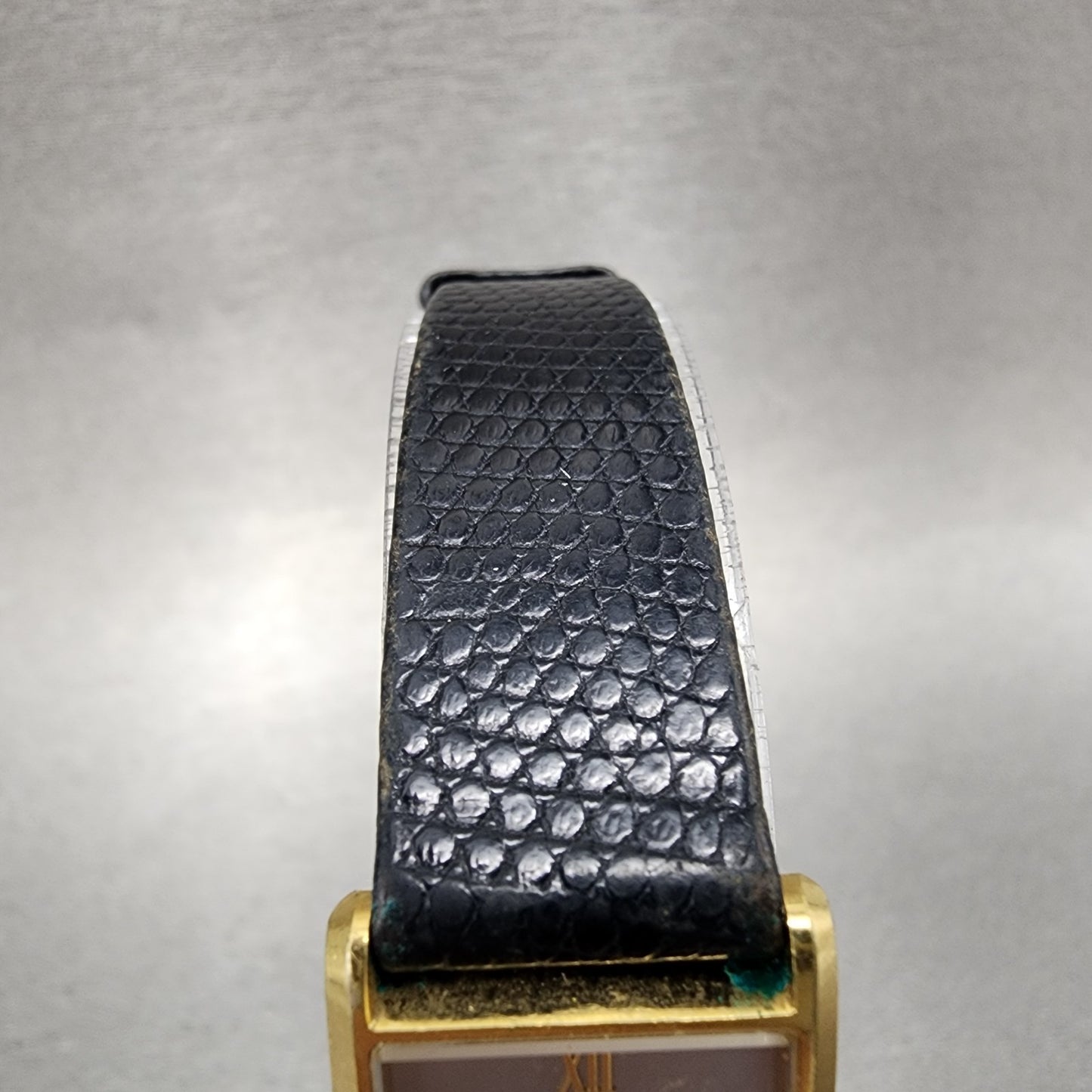 Seiko Lassale Tank Watch Women 18mm Silver Dial Gold Tone 84205099 New Bat4