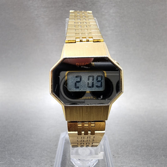 Bulova Digital Watch Women 25mm LCD digital Octagon New Battery N7 VTG0