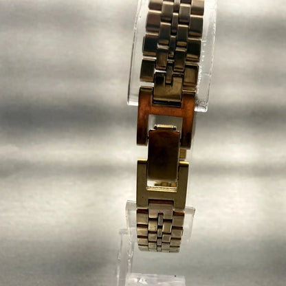 Seiko Watch Women 14mm Gold Dial Gold Tone Rectangle 1F20-5B80 New Battery VTG7