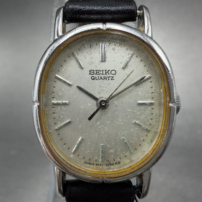 Seiko Watch Women 20mm Silver Dial Silver Tone Oval 3421-5320 New Battery1
