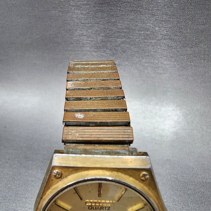 Citizen Seven Watch Men 35mm Champange Dial Gold Tone Daydate 1400-282949 PARTS