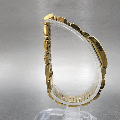 Citizen EcoDrive Tank Watch Women 15mm Silver Dial Gold Tone G620S028728 Runs8