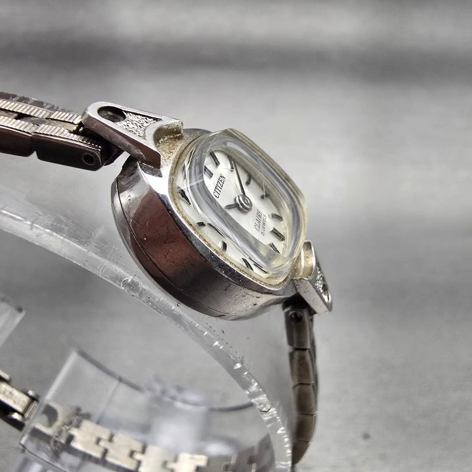 Citizen Claire Watch Women 14mm Silver Dial Silver Tone 4-671465 Vintage Works3