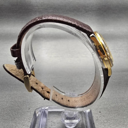 Citizen Watch Women 24mm Gold Dial Gold Tone Date Round 6010-K06878 New Battery8