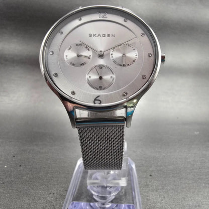 Skagen Anita Watch Women 34mm Silver Dial Silver Tone Round SKW2312 New Battery5