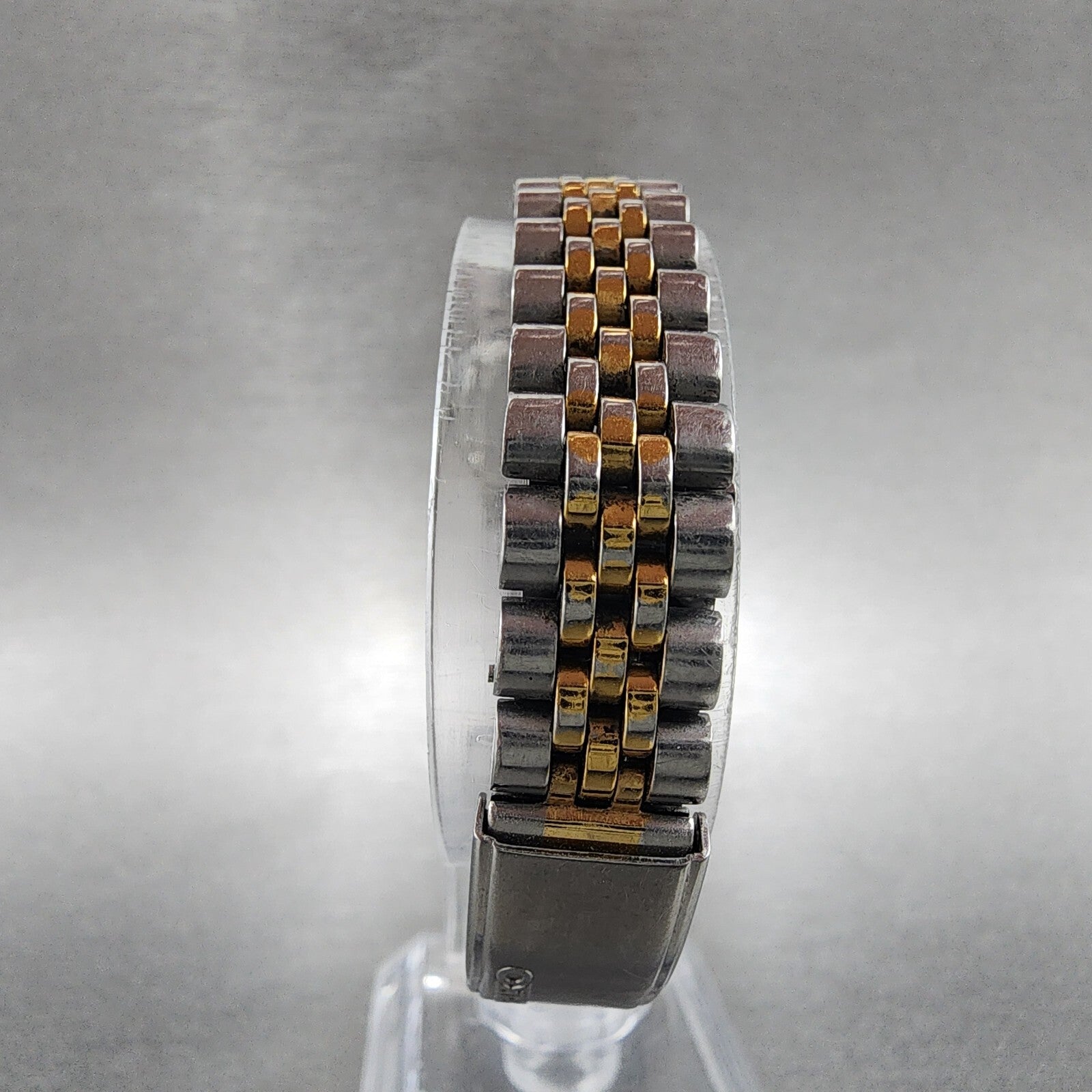 Seiko Watch Women 24mm Gold Dial Two Tone Daydate Round 7n830049 New Battery8