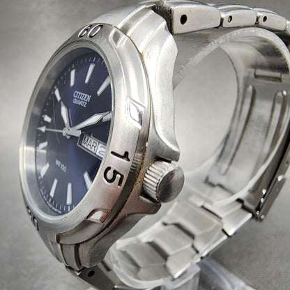 Citizen Dive Watch Men 38mm Blue Dial Steel Daydate Round 2500-S008557 PARTS