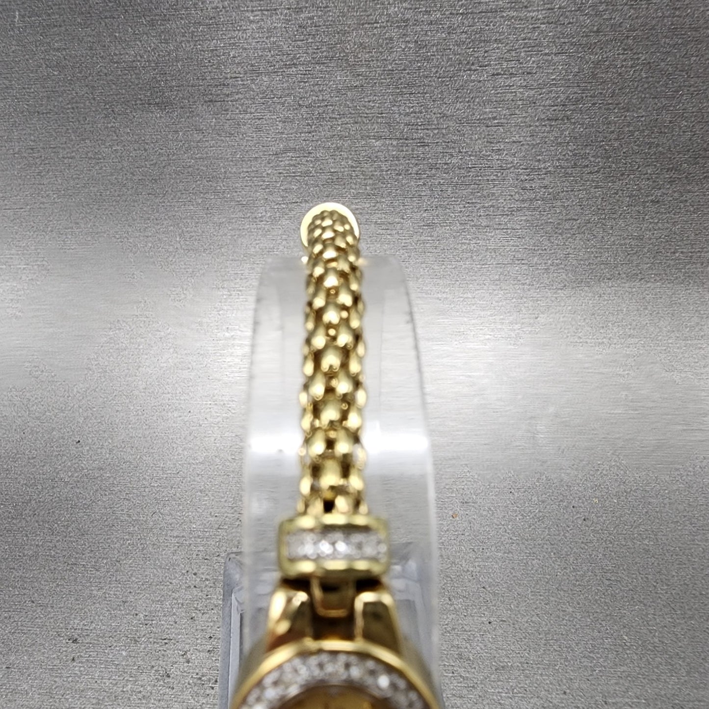 Lucien Piccard Watch Women 16mm Gold Dial Gold Tone Oval Crystals New Battery4