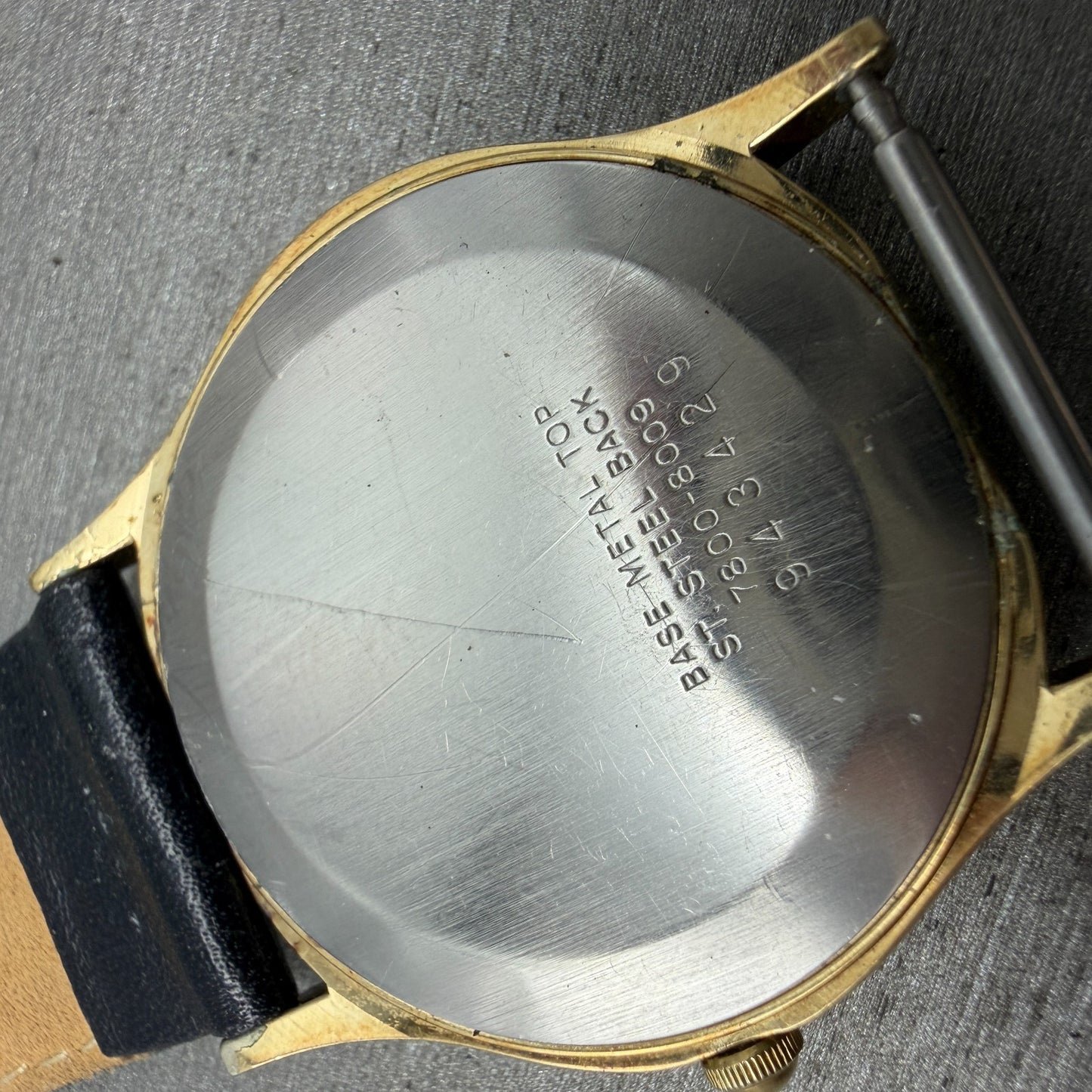 Seiko Watch Men 33mm Brown Dial Gold Tone Round 7800-8009 PARTS Vintage8