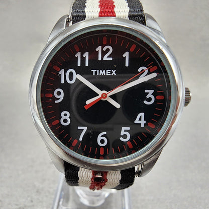 Timex Watch Women 31mm Black Dial Silver Tone Round TW7C10200 New Battery1
