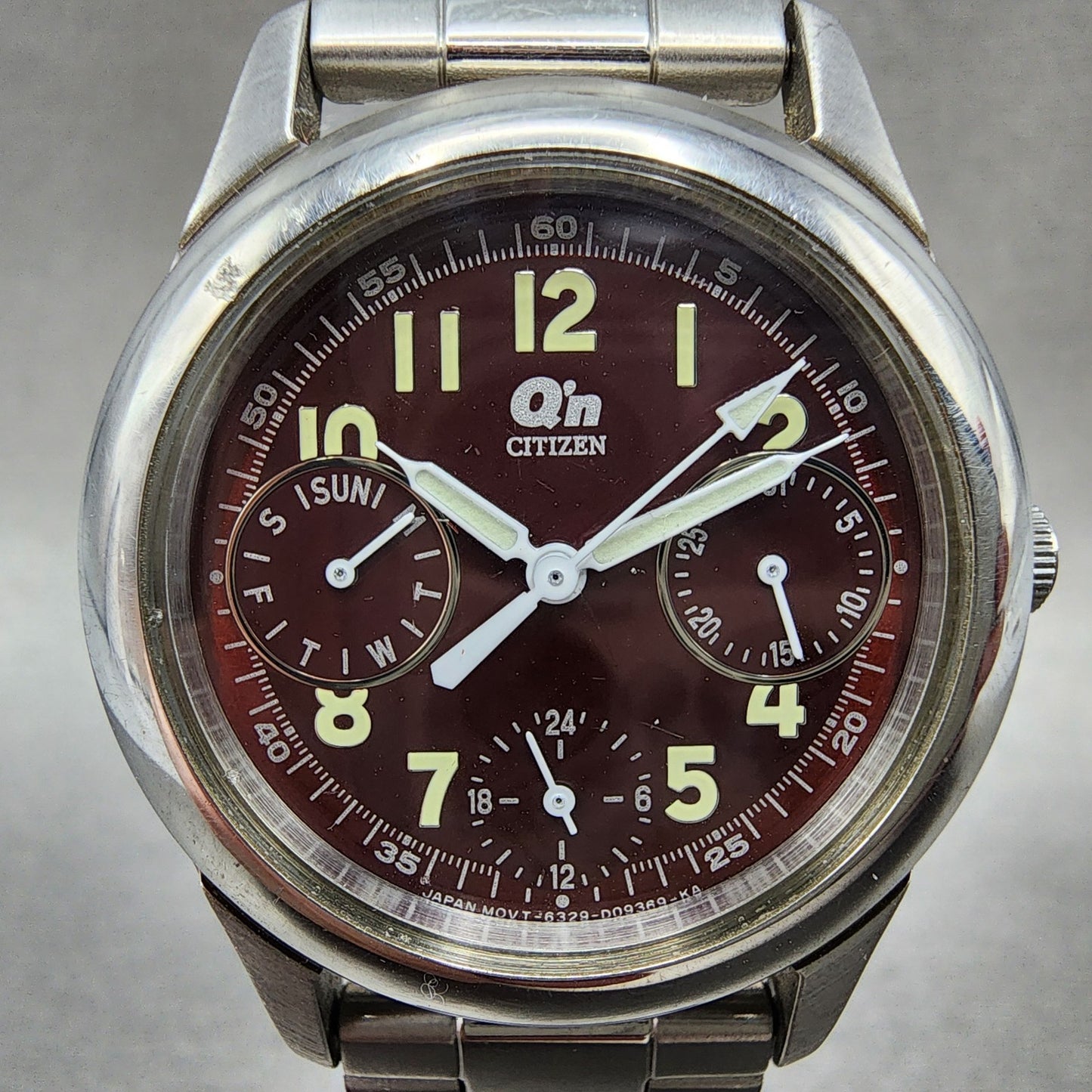 Citizen Watch Women 30mm Red Dial Steel Daydate Round 6329S92898 New battery1