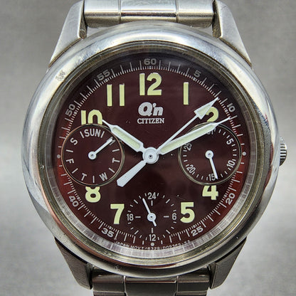 Citizen Watch Women 30mm Red Dial Steel Daydate Round 6329S92898 New battery1