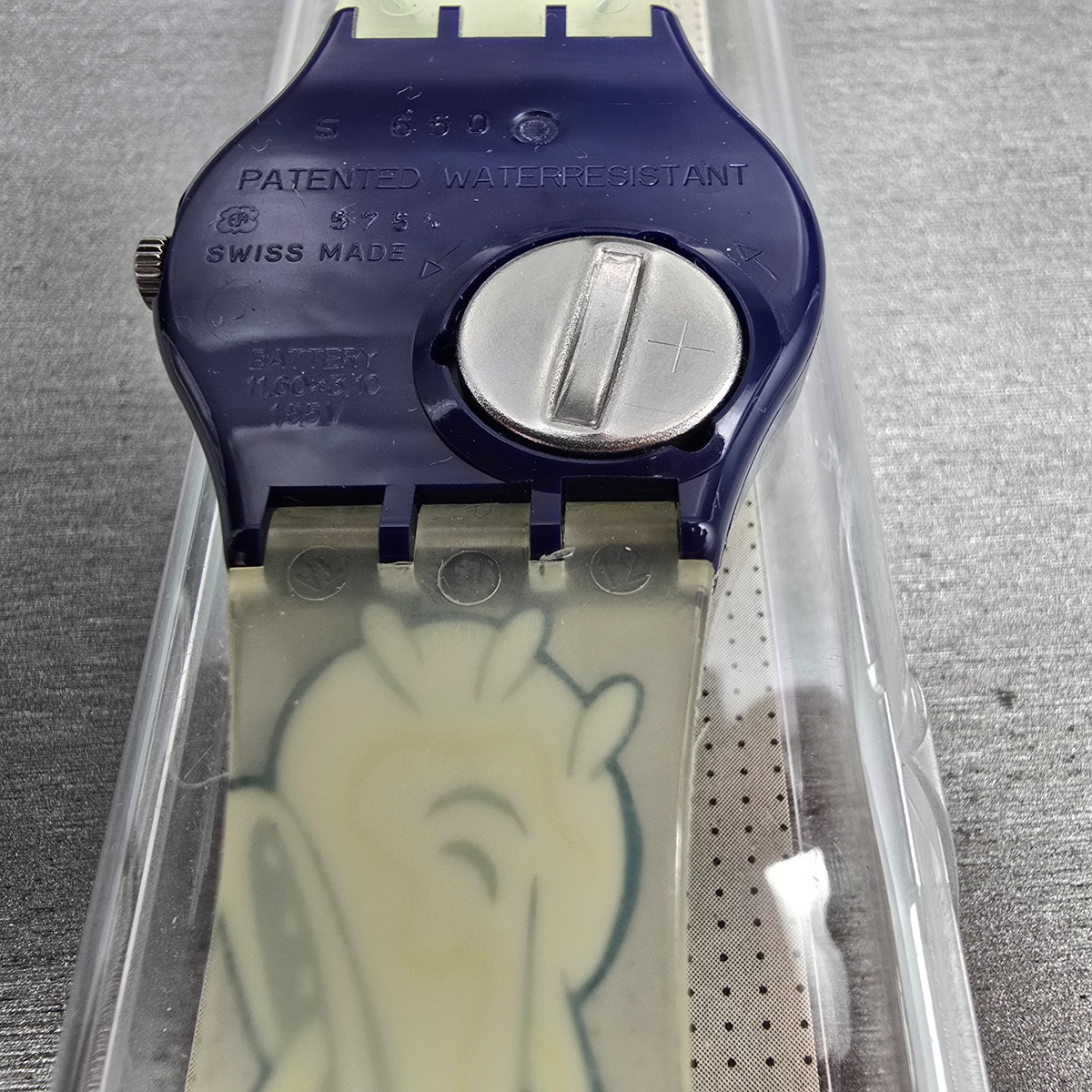 Swatch Twitch Twins Watch Men 33mm Silver Dial Blue Case GN168 New Battery NOS13