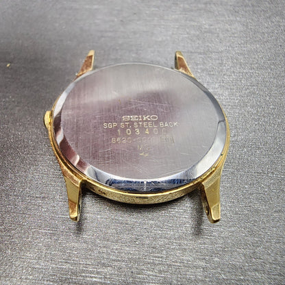 Seiko Watch Men 32mm Gold Dial Gold Tone Round 86200010 PARTS8