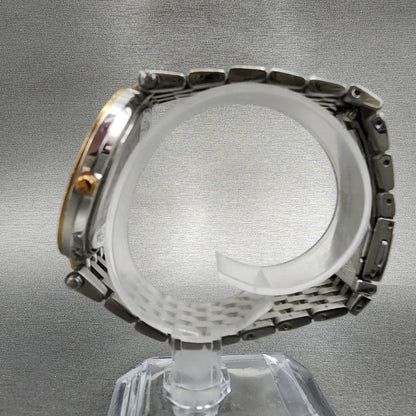 Michael Kors Darci Watch Women 39mm Purple Dial Two Tone Round MK3353 New Batt