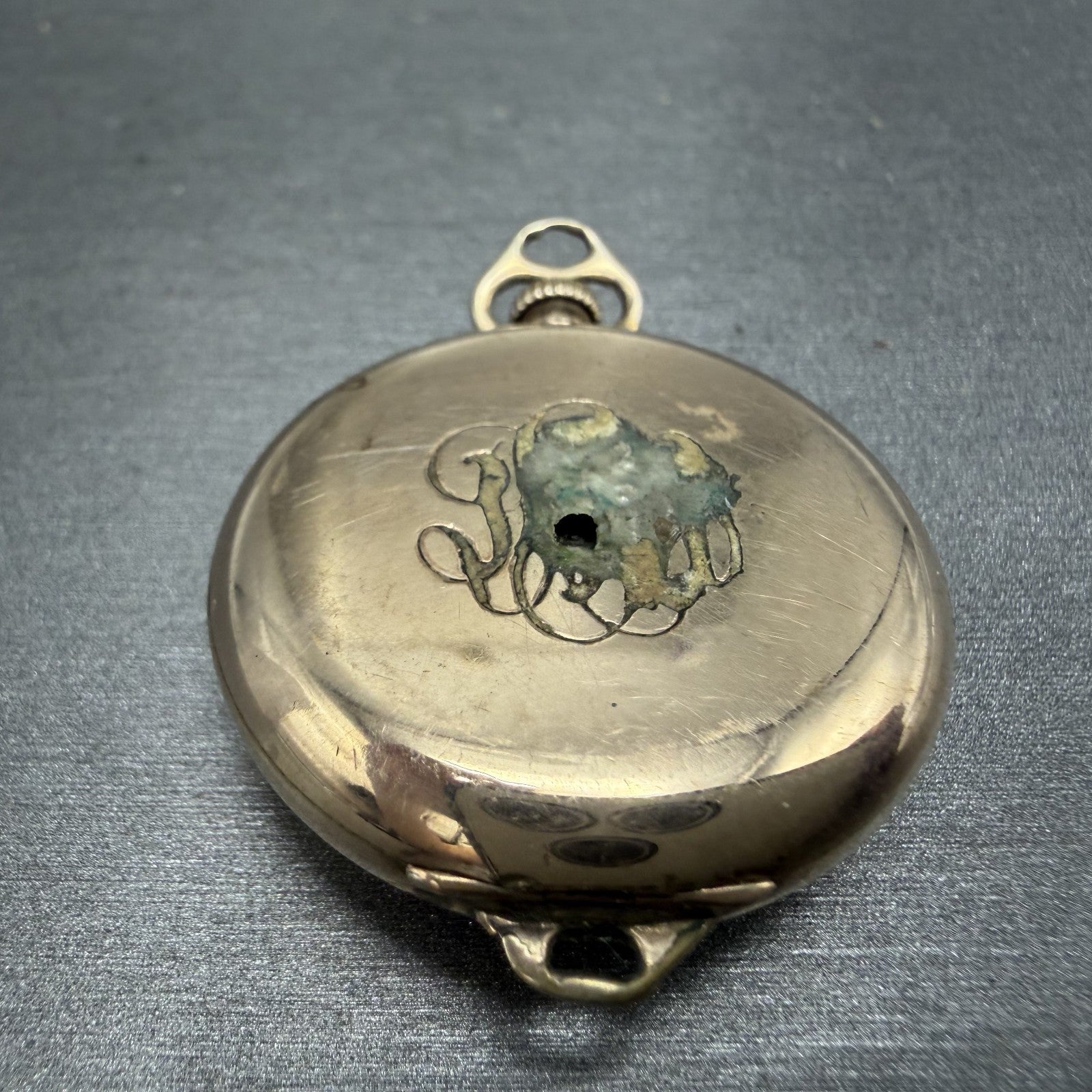 Elgin Pocket Watch 31mm Gold Dial Gold Filled Manual Wind Grade 463 Runs7