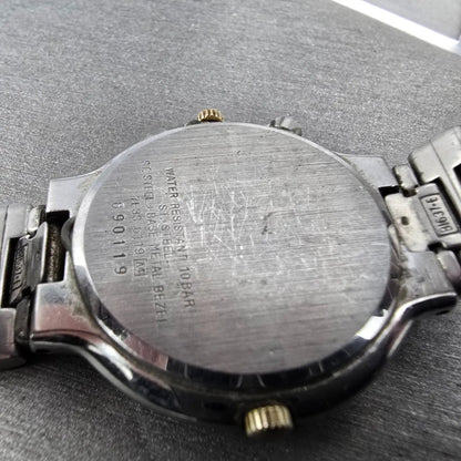 Seiko Moon Phase Watch Men 35mm Blue Dial Steel 7F33 Movement Daydate 6119 PARTS10