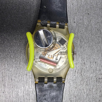 Swatch Little SnowWhite Watch Women 25mm Silver Dial Clear Case LK116 New Batt10