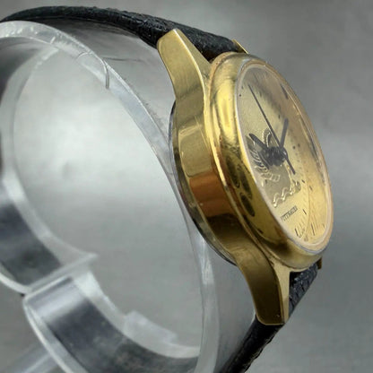 Wittnauer Pegasus Watch Women 24mm Gold Dial Gold Tone Round New Battery KLJG3