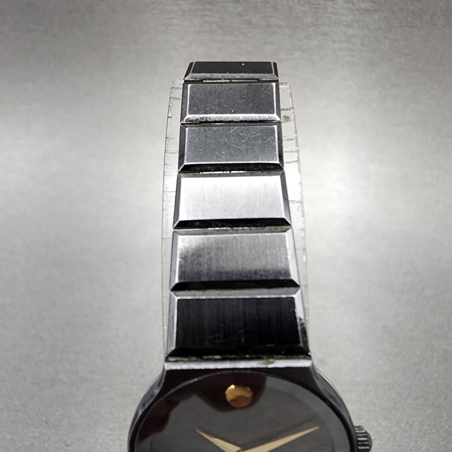 Movado Museum Watch Women 23mm Black Dial Black Tone Round 84 40 881 New BattA114