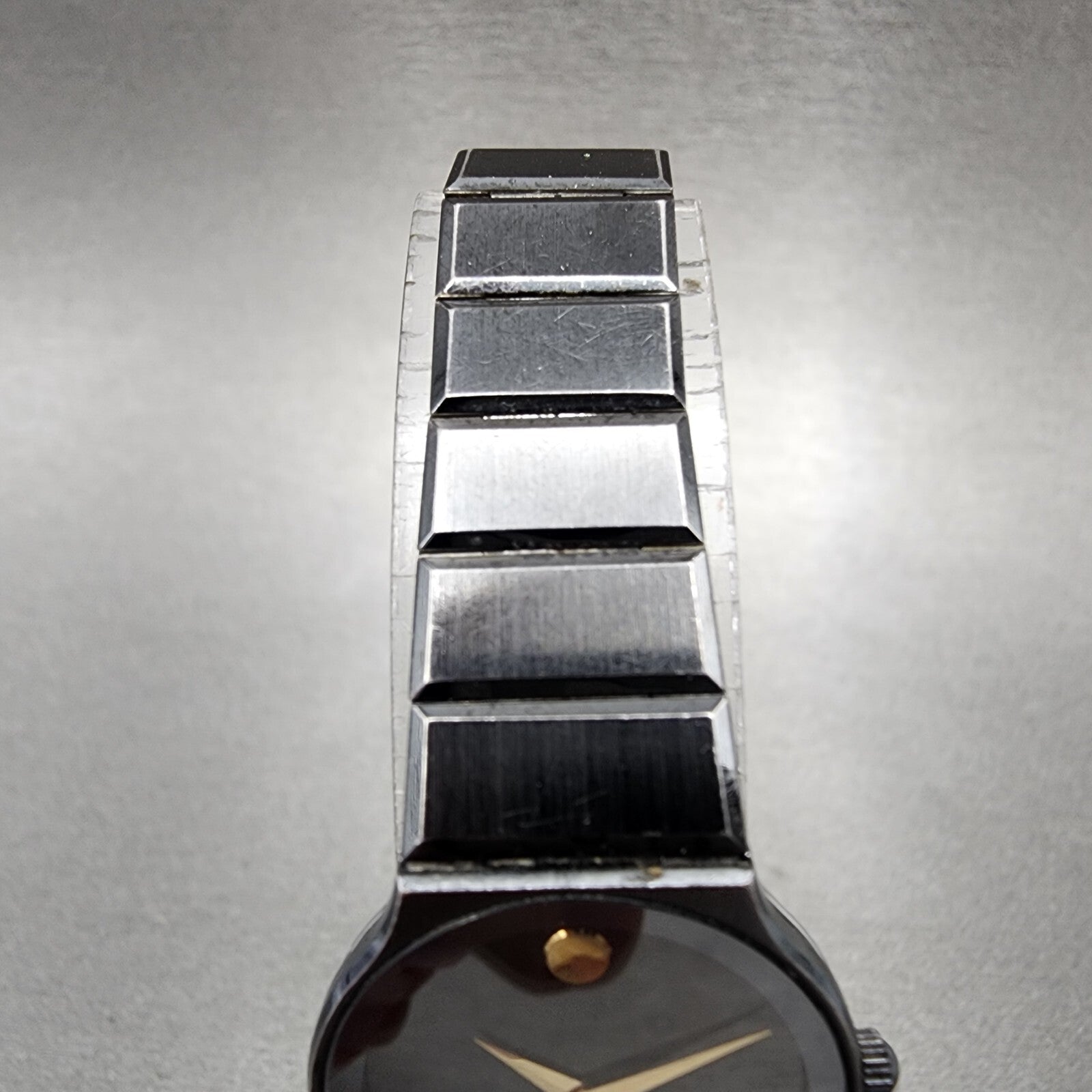 Movado Museum Watch Women 23mm Black Dial Black Tone Round 84 40 881 New BattA114