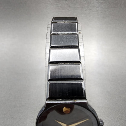 Movado Museum Watch Women 23mm Black Dial Black Tone Round 84 40 881 New BattA114