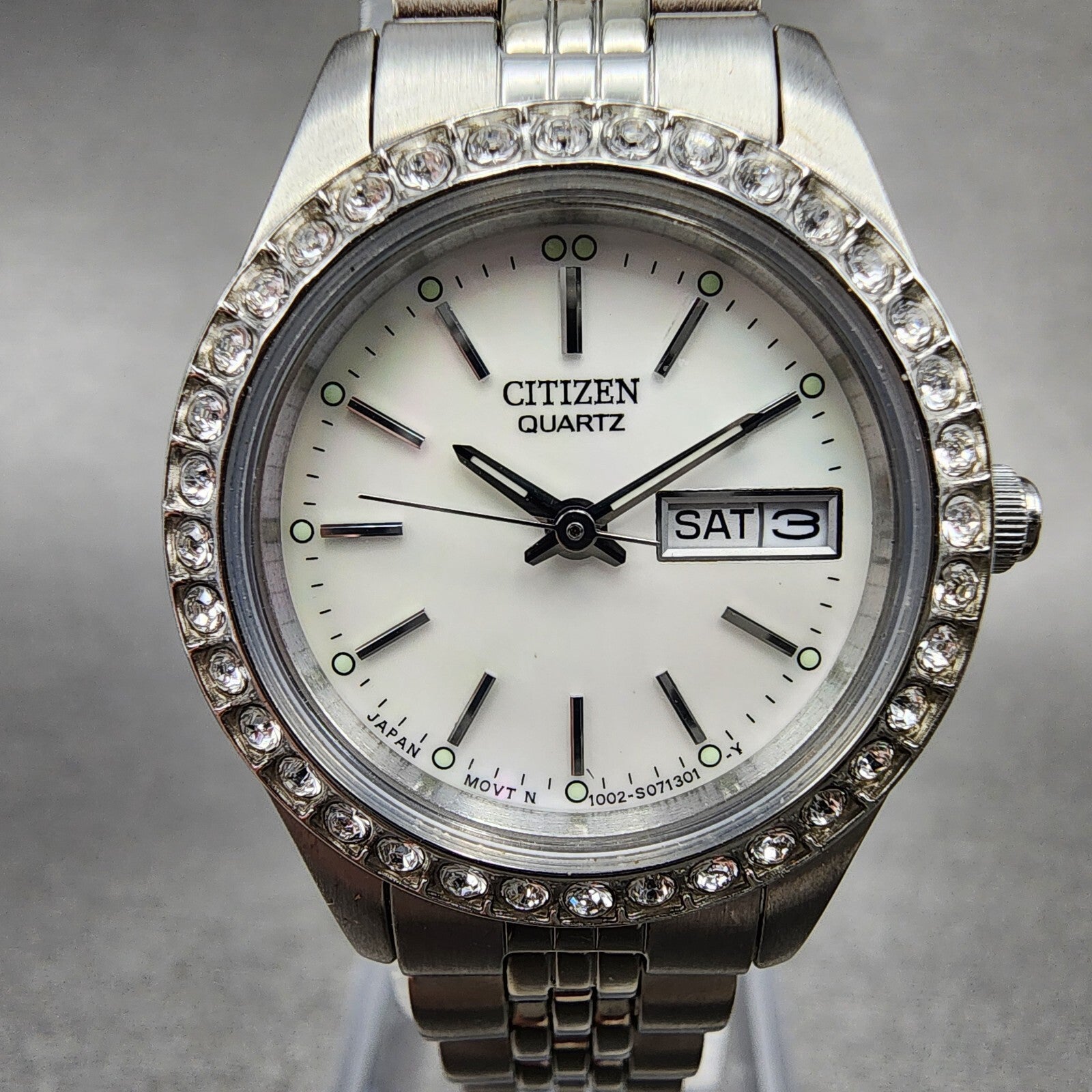 Citizen Watch Women 26mm MOP Dial Steel Daydate Crystal Bezel New Battery1