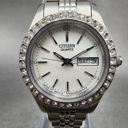 Citizen Watch Women 26mm MOP Dial Steel Daydate Crystal Bezel New Battery1