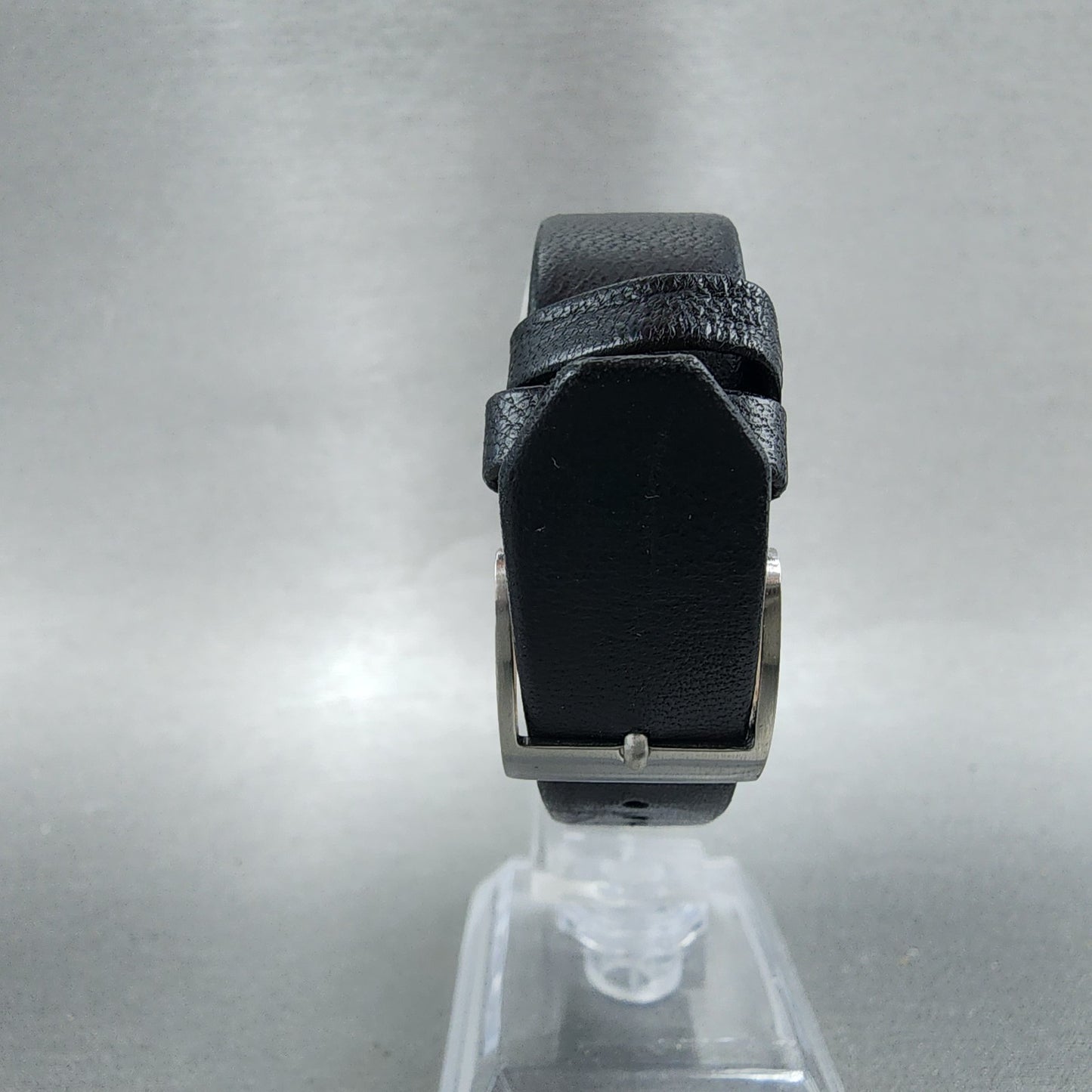Seiko Tank Watch Women 20mm Black Dial Silver Tone Rectangle 1N005000 New Batt7
