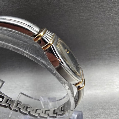 Seiko Watch Women 16mm Black Dial Two Tone Oval 1N00-0PB0 New Battery Vintage3