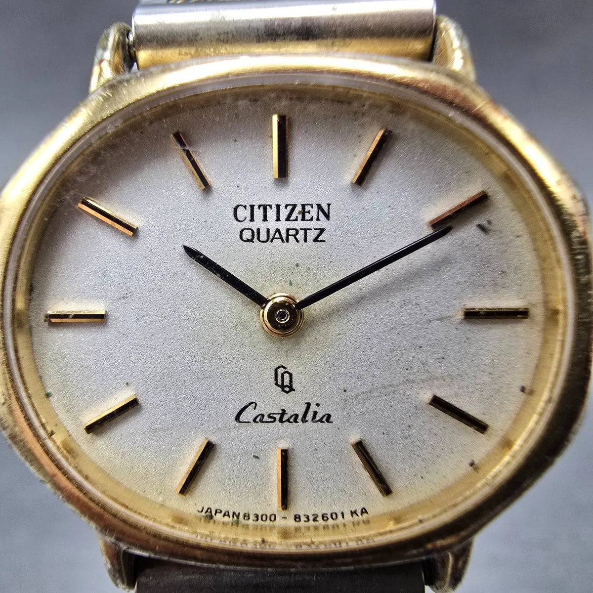 Citizen Castalia Watch Women 25mm White Dial Gold 4-831926 New Battery VTG JP1